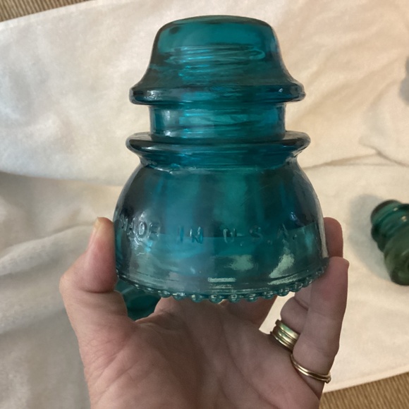 Glass Insulator Hemingway 42 Approx 4" Electric Electrical H5 - Picture 3 of 5